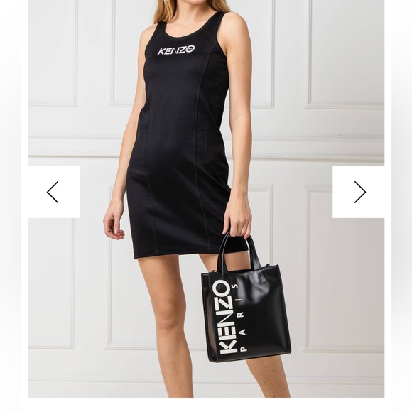 KENZO Paris logo black leather tote bag/crossbody bag - Picture 15 of 16